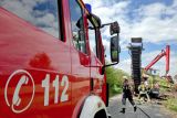 Mobile Holzhäckselmaschine gerät bei Scheda in Brand