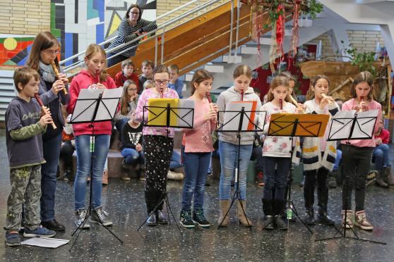 Blockflöten-Arbeitsgemeinschaft der Melanchthon-Grundschule Wickede (Ruhr) FOTO: ANDREAS DUNKER