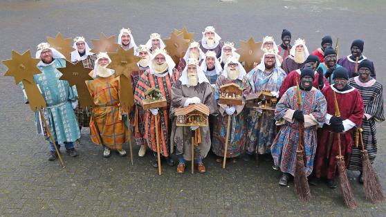Die Sternsinger des Dorfes Echthausen FOTO: ANDREAS DUNKER