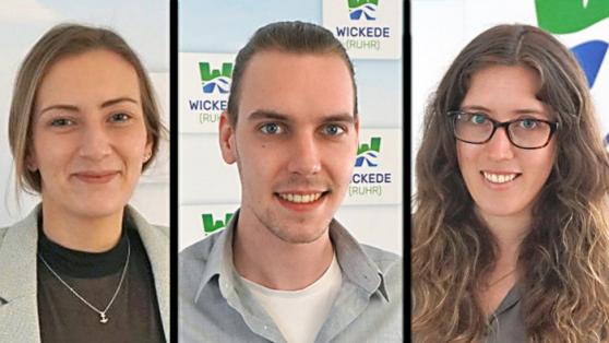 Birte Deigmann (Sozialamt), Marc Stöberl (Hochbauamt) und Jennifer Wendlandt (Informationstechnologie) FOTOS: DAVID ADRIAN