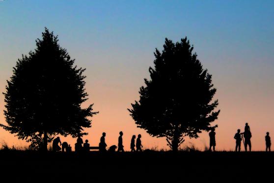 Einige Wickeder hatten sich am Abend eigens auf die Haarhöhe begeben, um freie Sicht auf das historische Himmelsphänomen des "Blutmondes" zu haben. FOTO: ANDREAS DUNKER