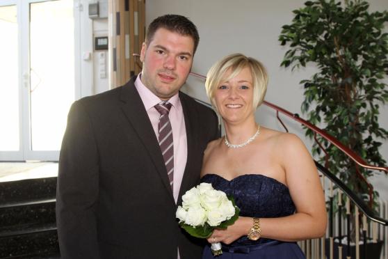 Robin Kemper und Katrin Knoppe gaben sich heute im Rathaus das Ja-Wort FOTO: CARINA WESTERWELLE