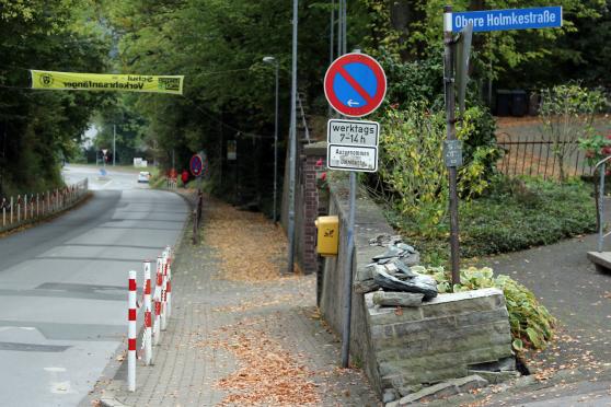 Zum sieben Male zu Bruch gegangen: die Bruchsteinmauer vor dem Hause Kampmann an der Kirchstraße FOTO: ANDREAS DUNKER