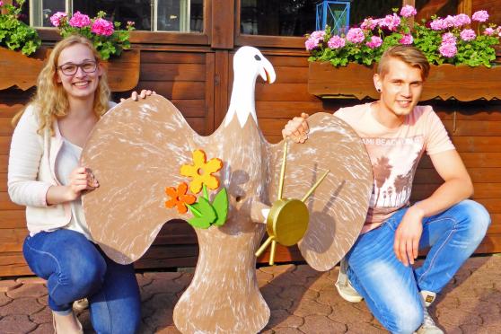 Das Vosswinkler Königspaar:  Niklas Jochheim und Sandra Becker FOTO: SCHÜTZENBRUDERSCHAFT VOSSWINKEL