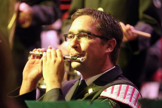Flötist Daniel Luig vom Spielmannszug FOTO: ANDREAS DUNKER 