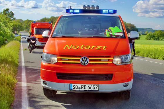 Notarzt und Rettungsdienst kümmerten sich um die medizinische Erstversorgung. FOTO: ANDREAS DUNKER