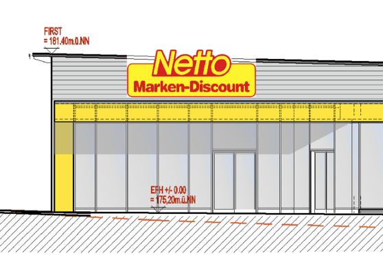 Auf dem bisherigen Gelände der Spedition Bauerdick soll ein Netto-Marken-Discount entstehen GRAFIK: GEMEINDE