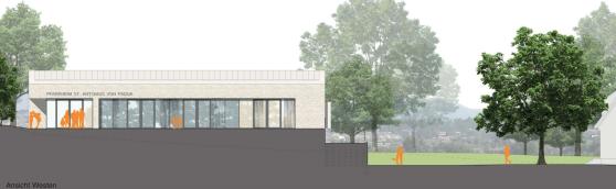 West-Ansicht des Pfarrheims Wickede (Ruhr)