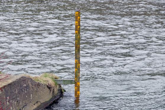 Pegel am Abfluss des Obergrabens FOTO: ANDREAS DUNKER