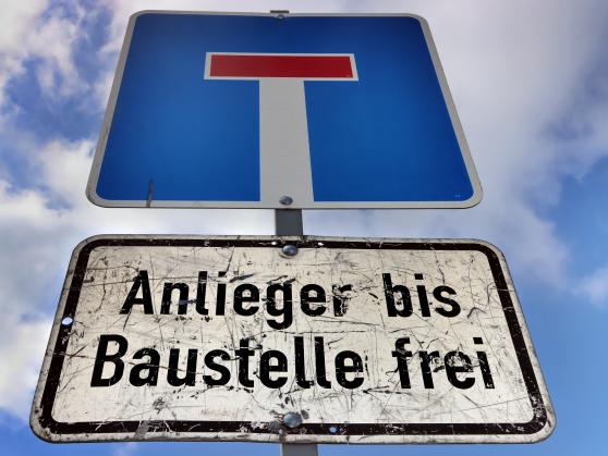 Die Straßen mit den Baustellen dürfen nur durch Anwohner befahren werden. FOTO: ANDREAS DUNKER