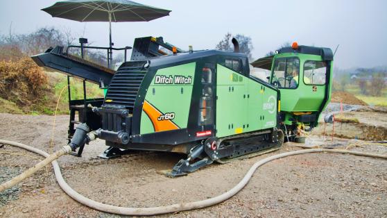 Das kleinere Bohrgerät schaffte die Unterquerung des Flusses nicht, da hartes Gestein mehr Kraft erforderte. FOTO: ANDREAS DUNKER