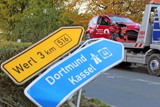Schwerer Verkehrsunfall auf der Bundesstraße 516 ARCHIVFOTO: ANDREAS DUNKER