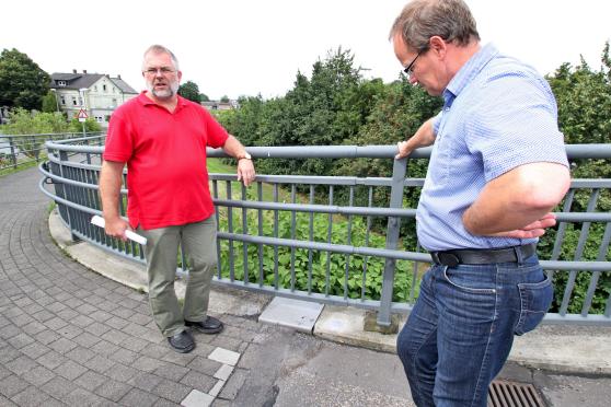 Der Schaden von oben betrachtet. FOTO: ANDREAS DUNKER