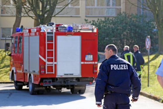 Falscher Feueralarm in der Flüchtlingsunterkunft FOTO: ANDREAS DUNKER
