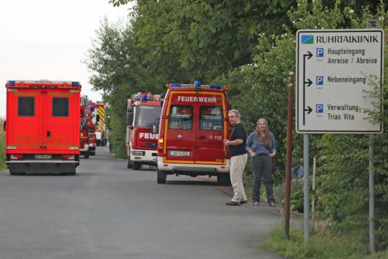 Feueralarm in der Ruhrtalklinik am Wimberner Kirchweg FOTO: ANDREAS DUNKER