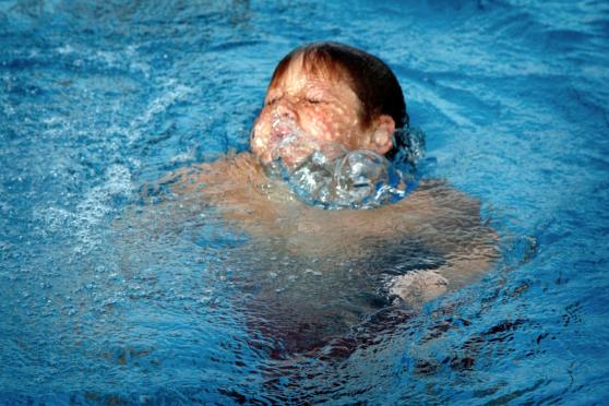Bad im kühlen Nass - hier im Wickeder Freibad