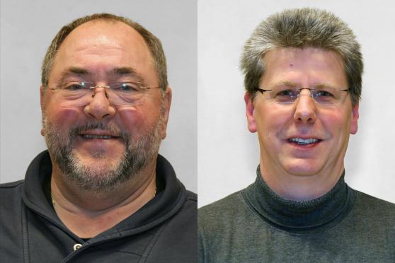 Alter und neuer Dirigent des Musikvereins Echthausen: Manfred Scheferhoff und Thomas Voß (von links) FOTO: ANDREAS DUNKER