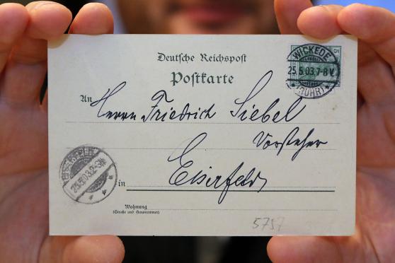 Heute steht hier auch Text – damals nur Adressdaten FOTO: ANDREAS DUNKER