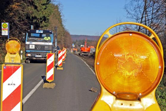 Bauarbeiten für den Lückenschluss am Radweg zwischen Echthausen und Voßwinkel FOTO: ANDREAS DUNKER