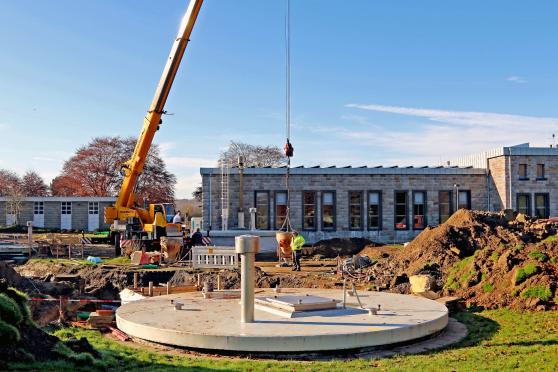 Erdarbeiten am Wasserwerk in Echthausen FOTO: ANDREAS DUNKER