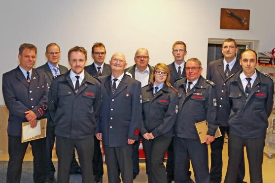 Die geehrten für langjährige und verdiente Mitgliedschaft FOTO: ANDREAS DUNKER