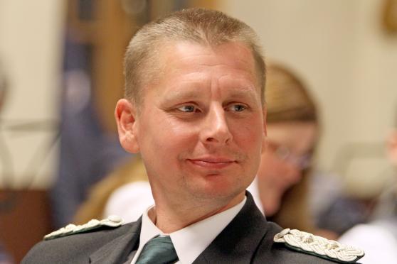 Hauptmann Andreas Stracke – unter anderem für den Bierwechsel, damit die Schützen am dritten Festtag nicht immer so „hackendicke“ sind. FOTO: ANDREAS DUNKER