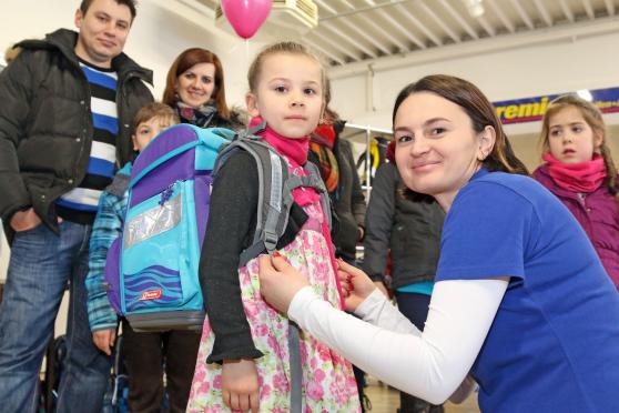 Vom Kindergarten in die Schule – mit erstem eigenen Tornister FOTO: ANDREAS DUNKER